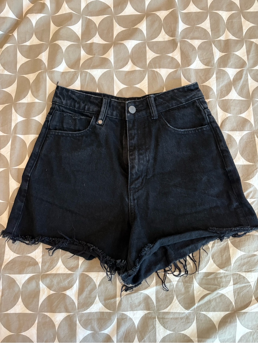 Thrills high-Waist Black Denim Women's Shorts